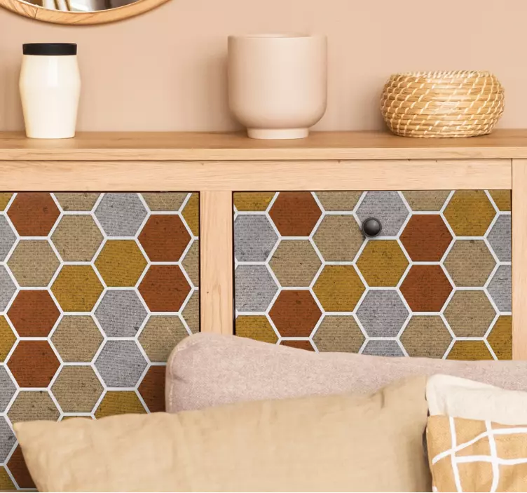 Klebefolie Möbel Wabentextur - TenStickers