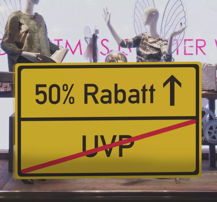 Klebefolie Rabatt personalisiert - TenStickers
