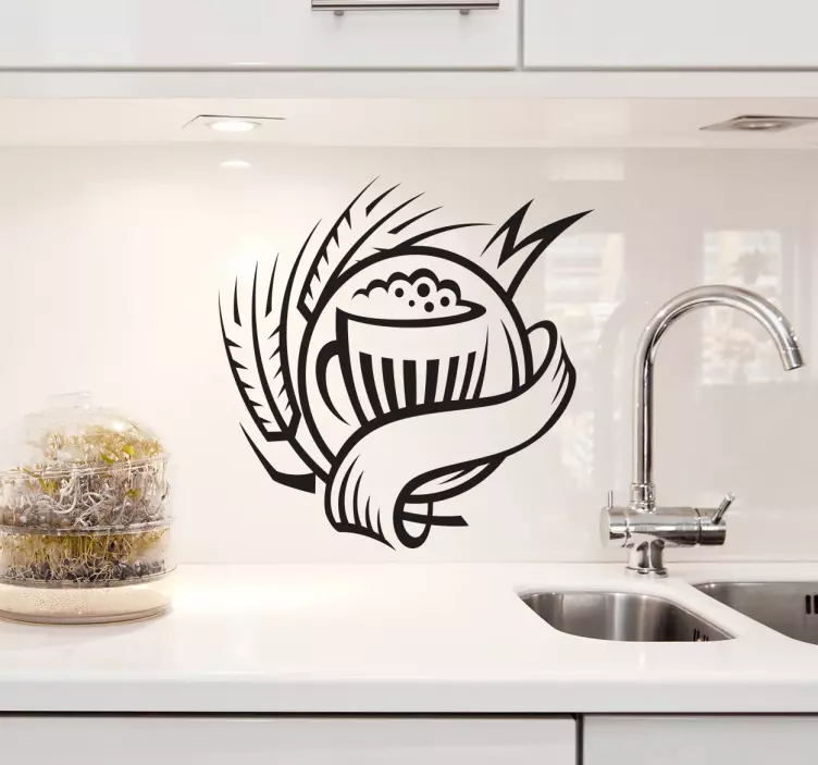 Klebefolie Schaufenster Beer Hops - TenStickers