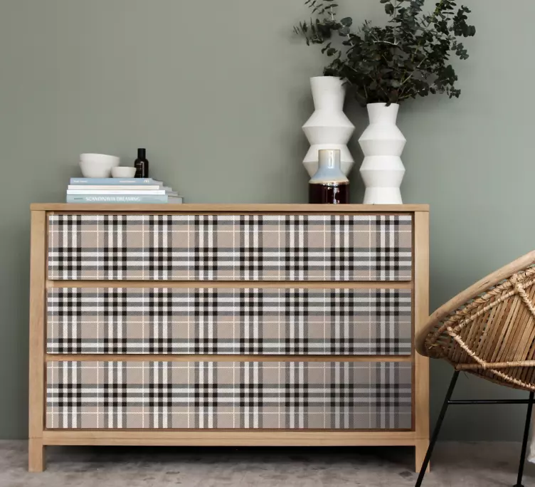 Möbelfolie Überzug aus karomuster - TenStickers