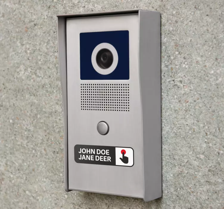 Klebeschild intercom Taste für Klingel - TenStickers