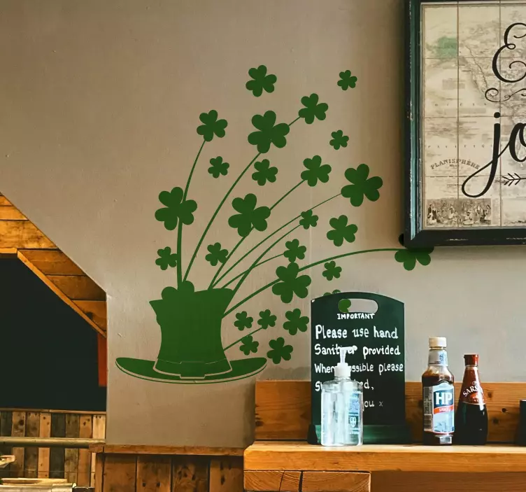 Kleeblatt Hut Aufkleber - TenStickers