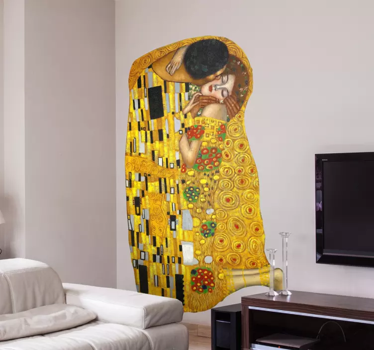 Klimt Der Kuss Wandtattoo - TenStickers