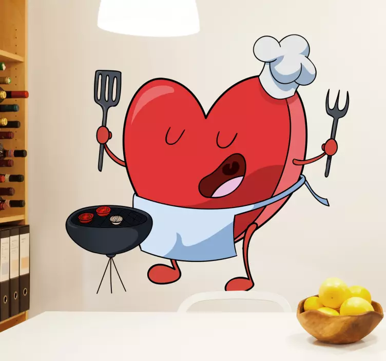 Wandtattoo Liebe zum Kochen - TenStickers