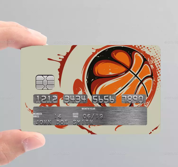 Kreditkarte Aufkleber basketball-splatter-design - TenStickers