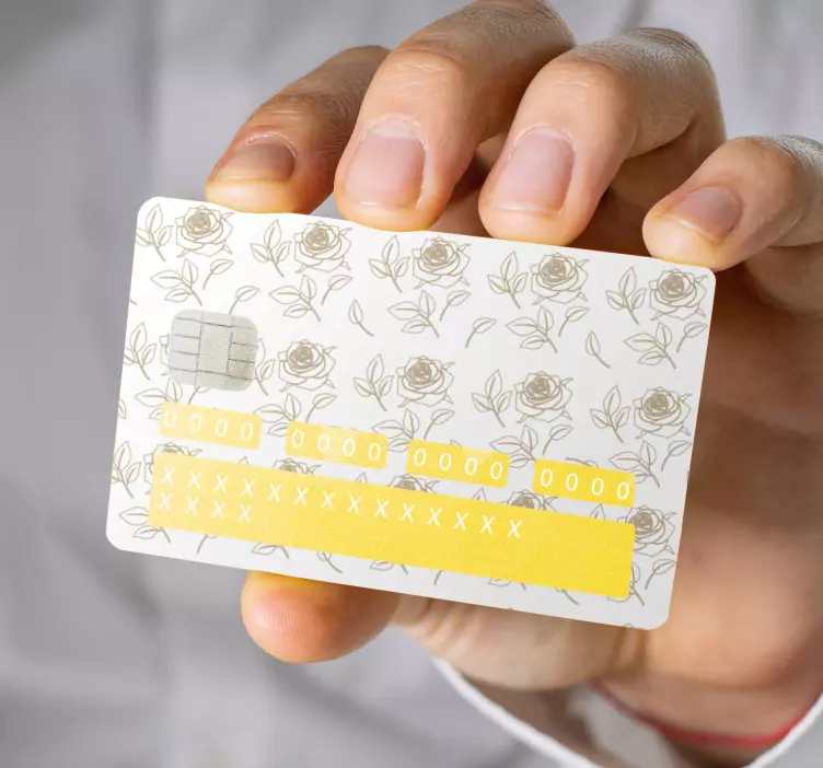 Kreditkarte Aufkleber rosenmuster-design - TenStickers