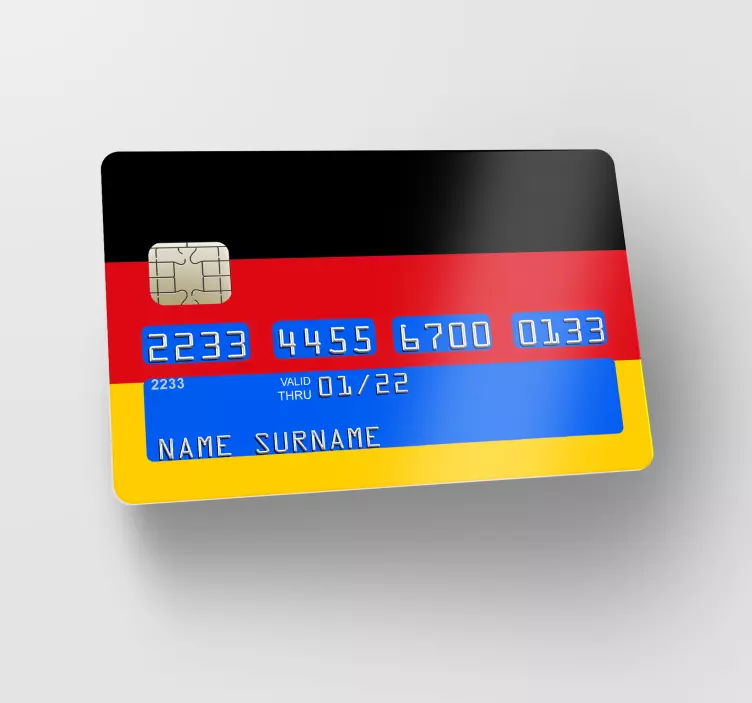 Kreditkarten Aufkleber deutsche Flagge - TenStickers