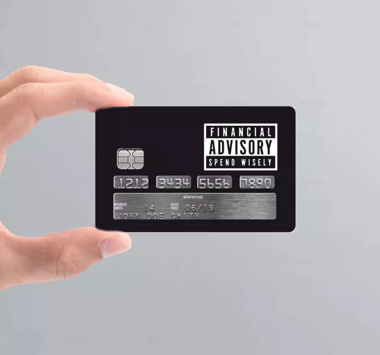 Kreditkarten Aufkleber Financial Advisory - TenStickers