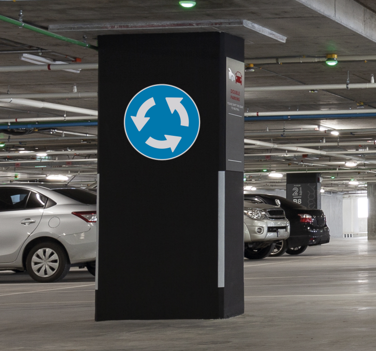 Kreisverkehr Aufkleber Straßenschild - TenStickers