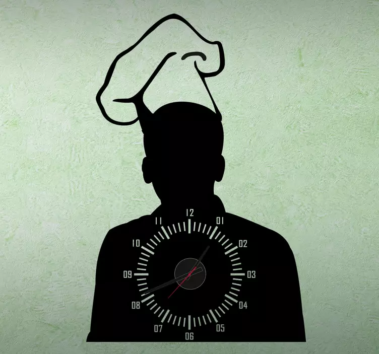 Küchenchef Uhr Aufkleber - TenStickers