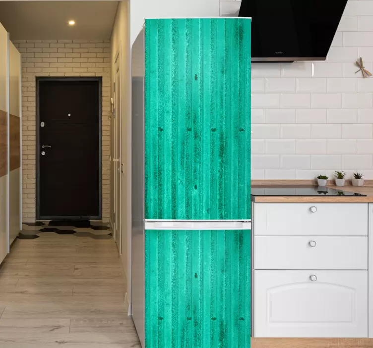 Kühlschrank Aufkleber Minz Metall Design - TenStickers