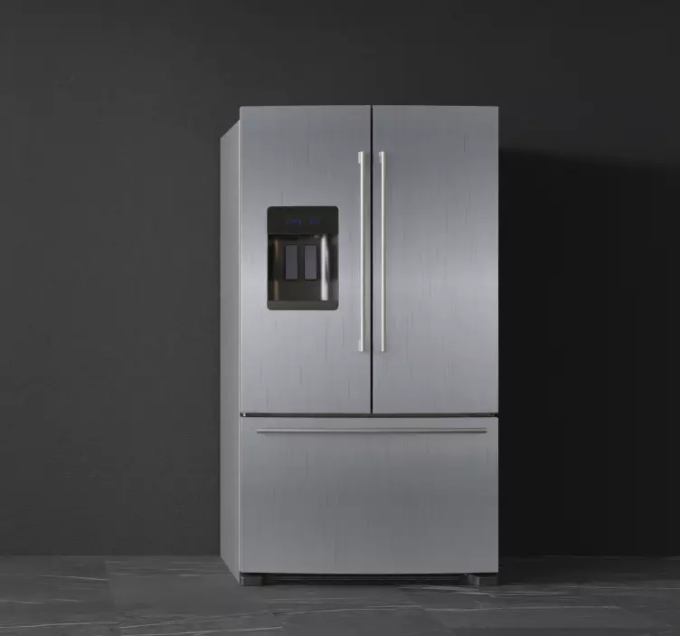 Kühlschrank Folie vinyl Kühlschrank aus Stahl - TenStickers