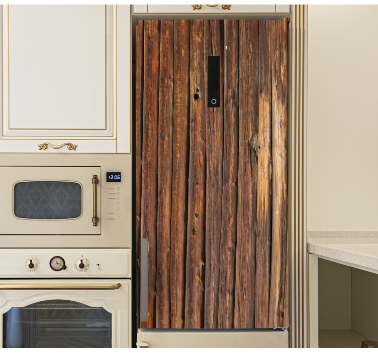 Kühlschrank Folie Alte braune holzkiste - TenStickers