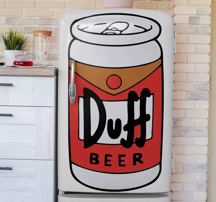 Kühlschrank Folie Duff Bier - TenStickers