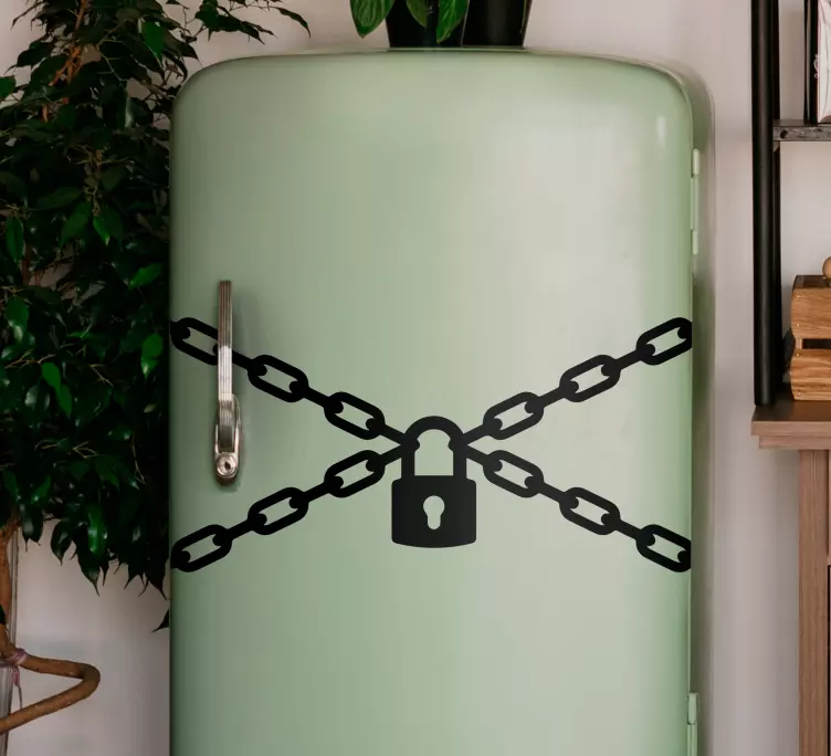 Kühlschrank Aufkleber Einfarbiges kettendesign - TenStickers