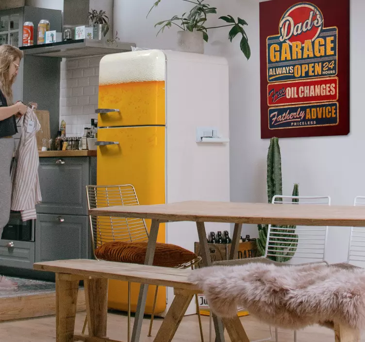 Kühlschrank Folie Bierglas - TenStickers