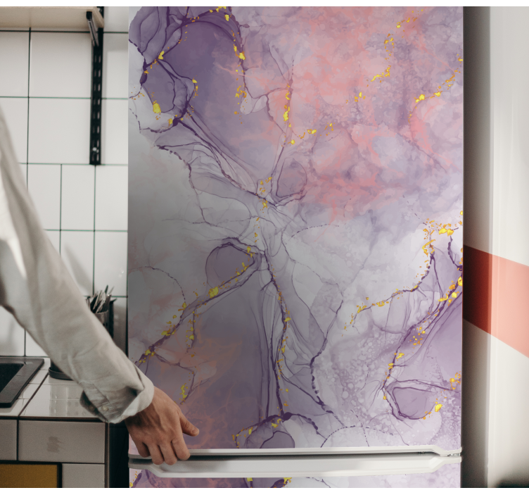 Kühlschrank Aufkleber Realistischer lila marmor - TenStickers