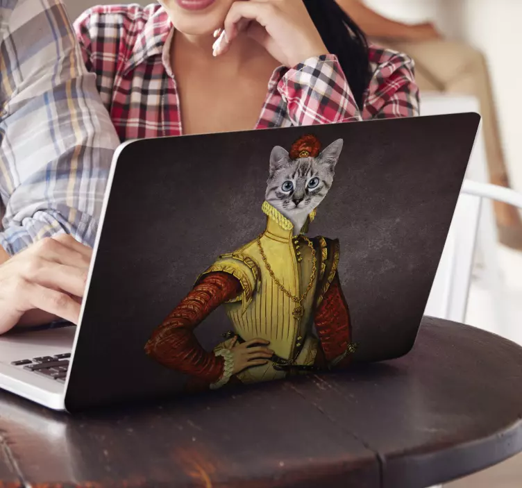 Laptop Aufkleber Aristokraten Katze - TenStickers