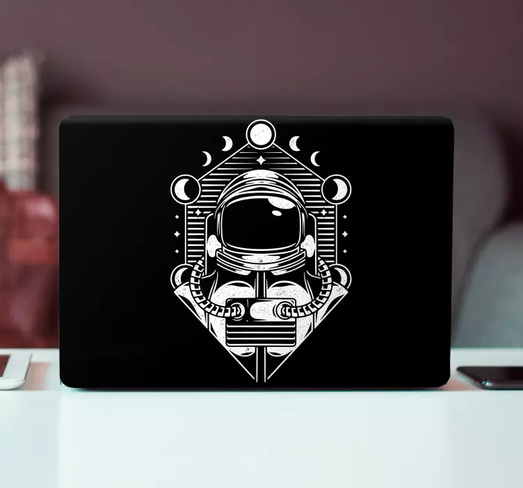 Laptop aufkleber astronauten charakter illustration - TenStickers