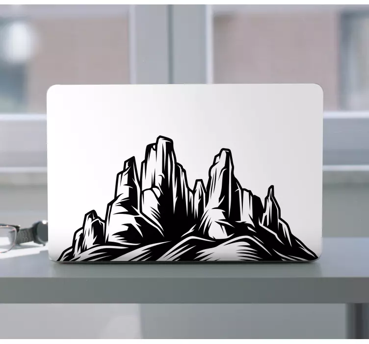 Laptop aufkleber berglandschaft - TenStickers