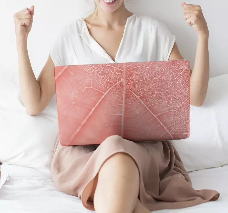 Laptop Aufkleber blattmusteroberfläche - TenStickers