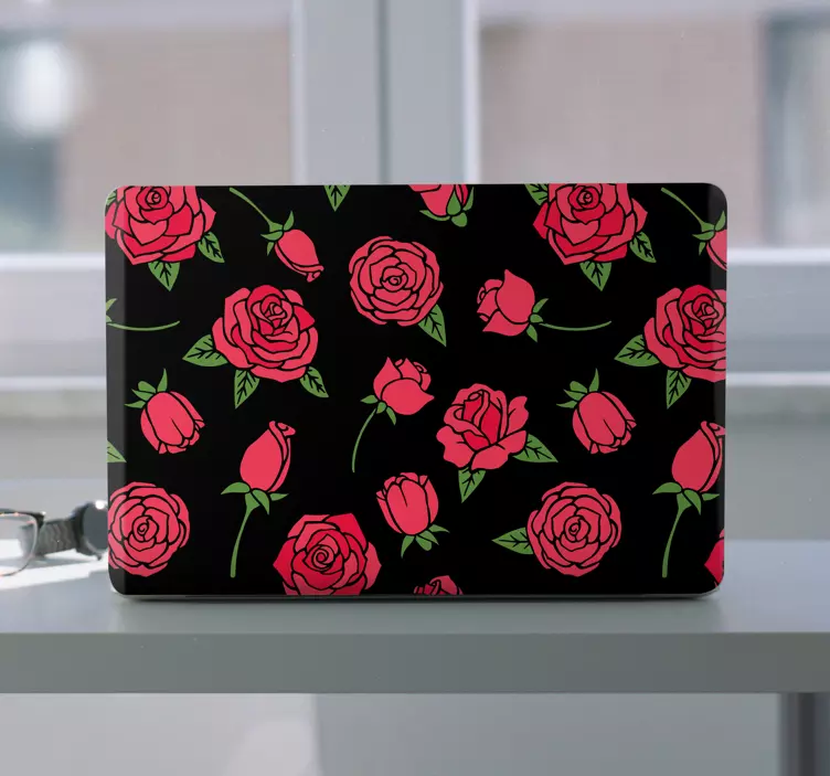 Laptop Aufkleber blumenmotiv-arrangement - TenStickers