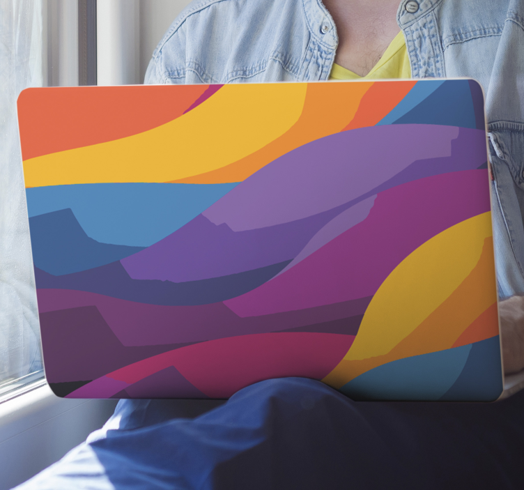 Laptop Folie Bunte formen - TenStickers