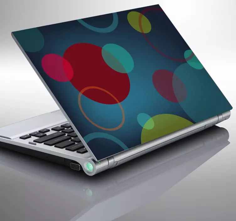 Laptop Aufkleber bunte Kreise - TenStickers