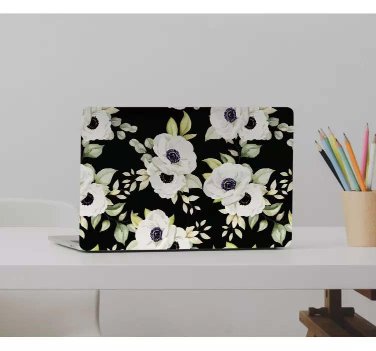 Laptop Aufkleber cover mit botanischer illustration - TenStickers