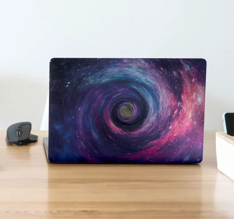 Laptop Aufkleber Galaxie Spirale - TenStickers