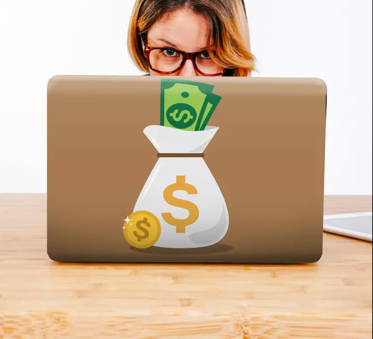 Laptop Aufkleber geldbeutelillustration - TenStickers