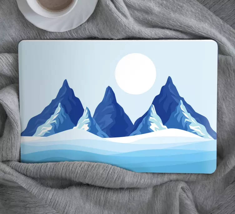 Laptop aufkleber große bergkette - TenStickers
