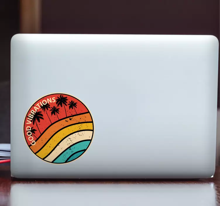 Laptop aufkleber gute laune design - TenStickers
