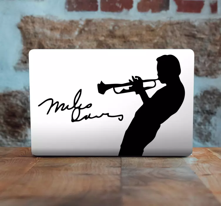 Laptop Aufkleber jazzmusiker-silhouette - TenStickers
