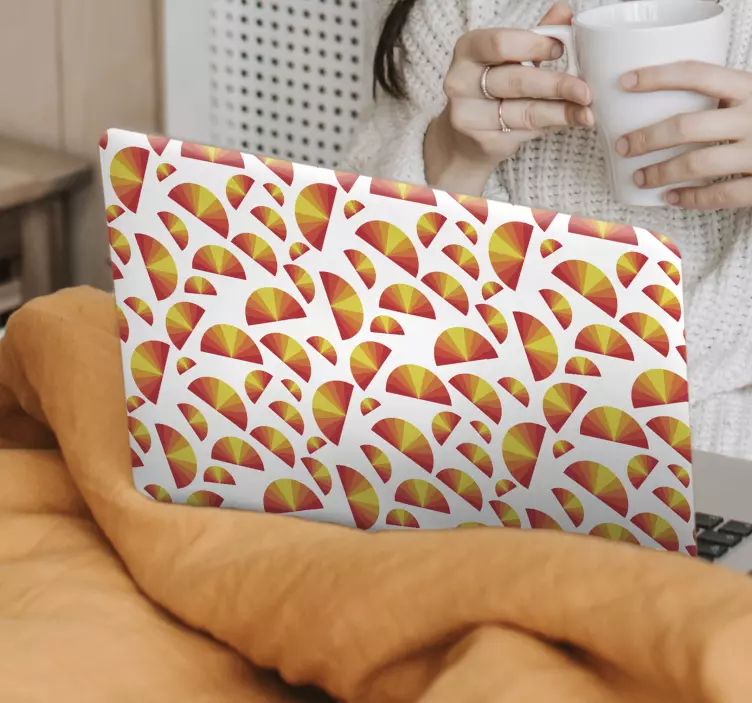 Laptop Aufkleber lebendige geometrische figuren - TenStickers