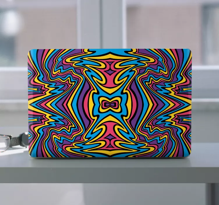 Laptop Aufkleber lebendiges geometrisches konzept - TenStickers