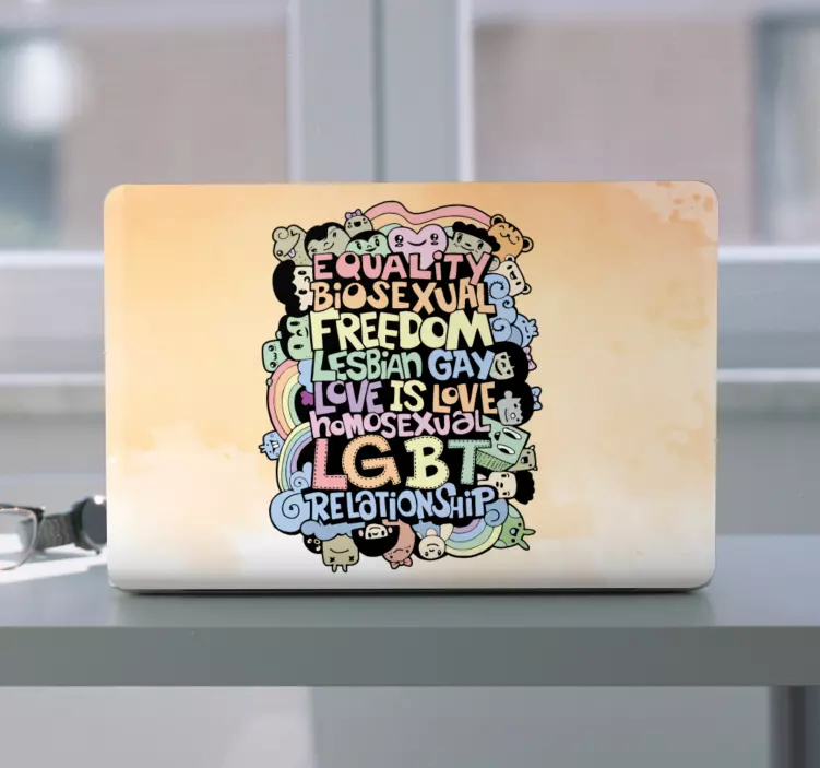 Laptop Aufkleber lgbt-liebesausdruck - TenStickers