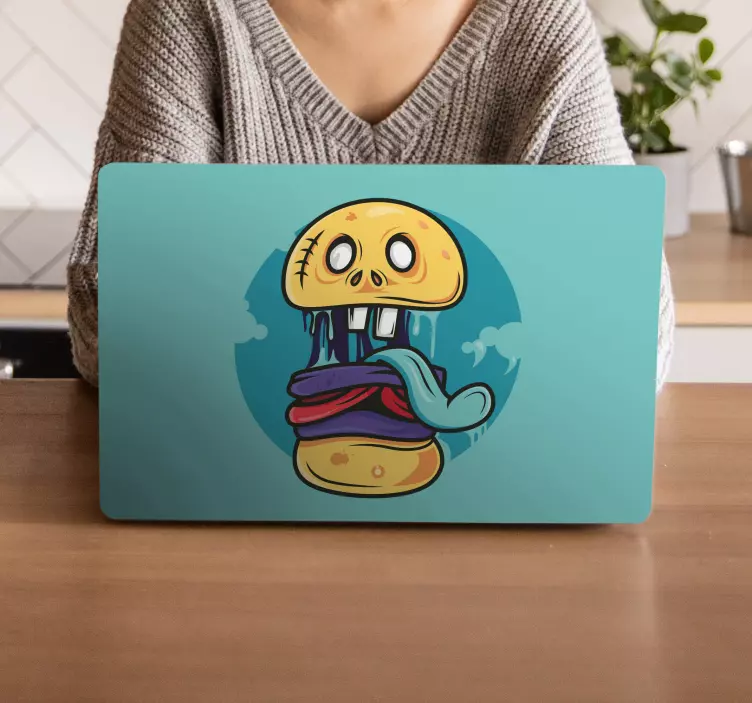 Laptop Aufkleber zombie-burger-design - TenStickers