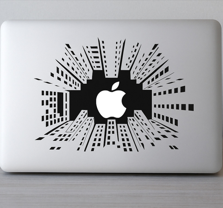 Laptop Aufkleber macbook wolkenkratzer - TenStickers