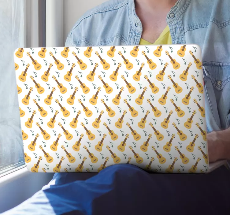 Laptop aufkleber mit musikinstrumenten-motiv - TenStickers