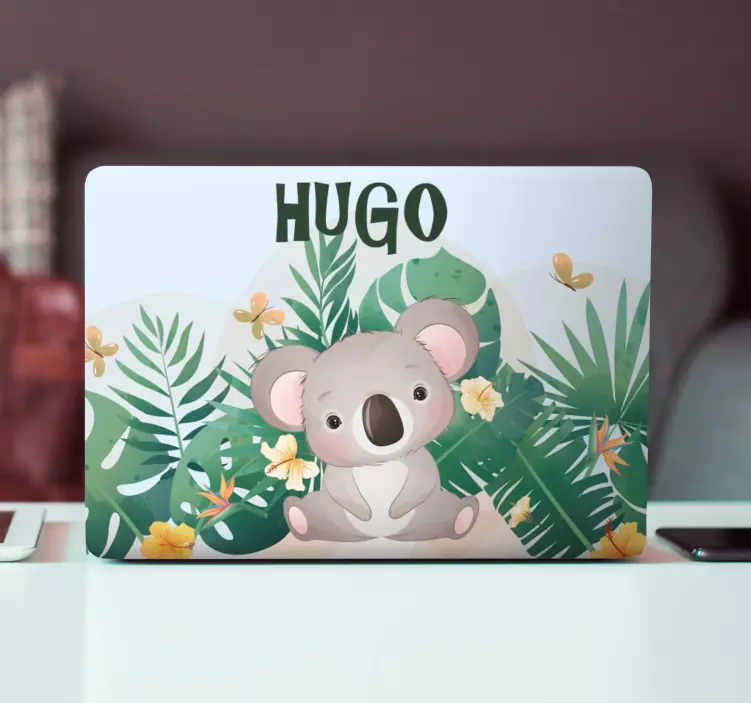 Laptop aufkleber mit süßem koala design - TenStickers