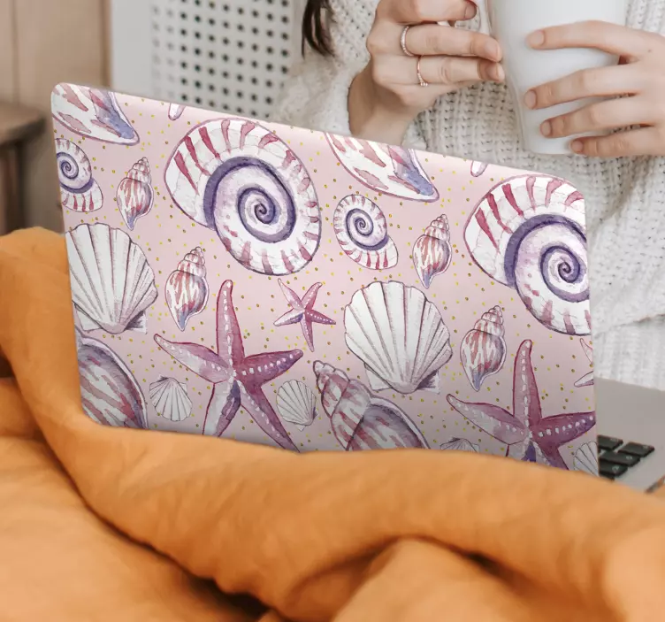 Laptop aufkleber muscheln und konstellationen - TenStickers
