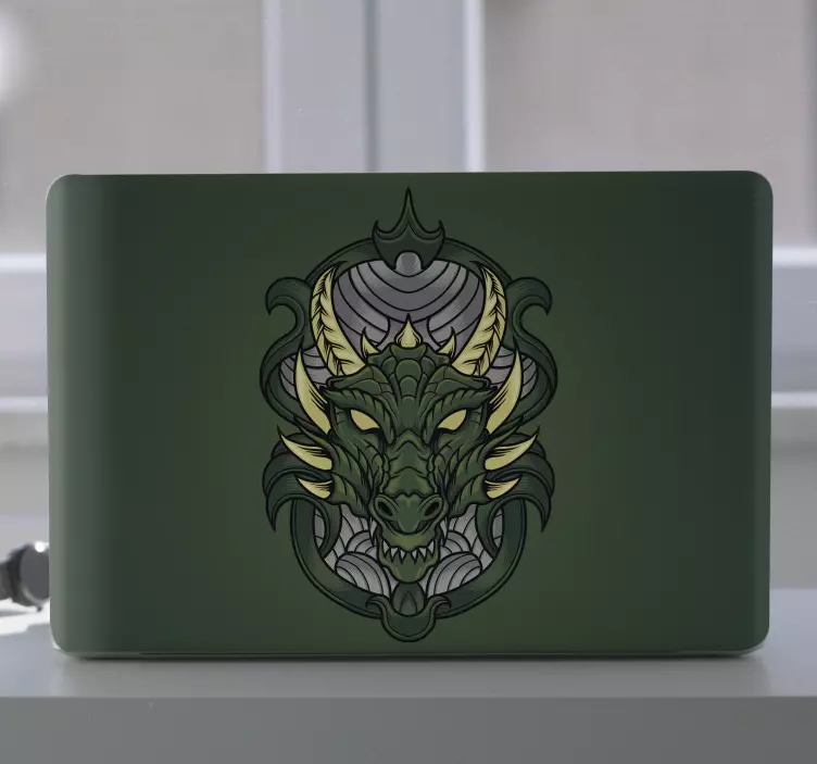 Laptop aufkleber mythos drache emblem - TenStickers