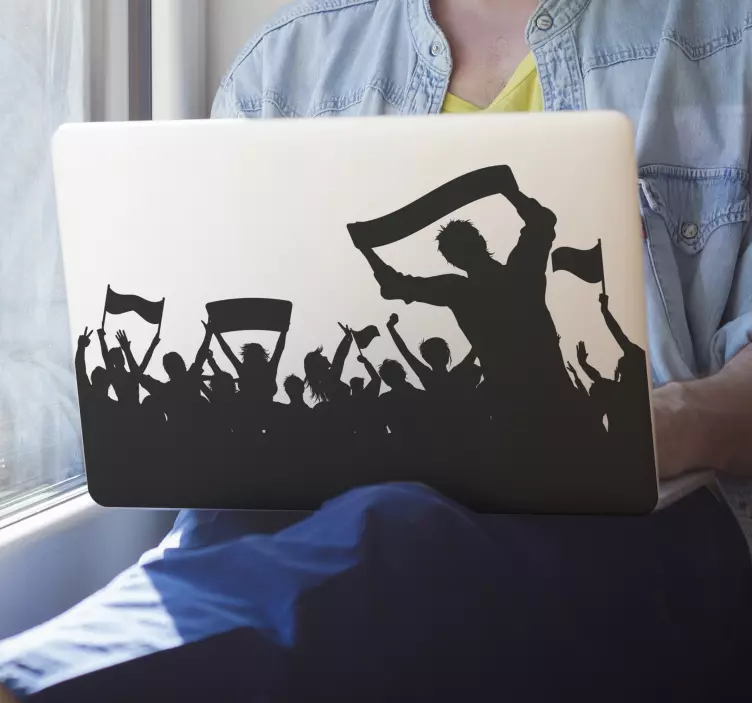 Laptop Aufkleber protest-silhouetten-sammlung - TenStickers