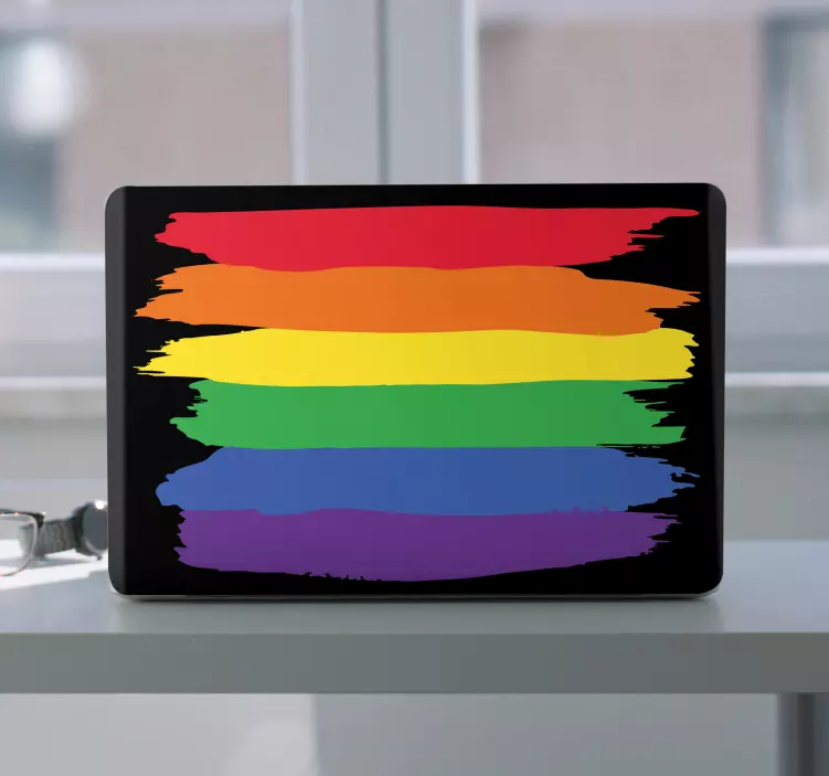 Laptop Aufkleber regenbogenstrich-design - TenStickers