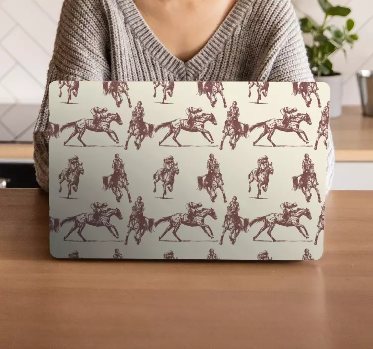 Laptop Aufkleber reiterfigurenmuster - TenStickers