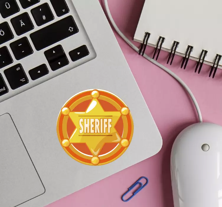 Laptop Aufkleber sheriff-abzeichen-sticker - TenStickers
