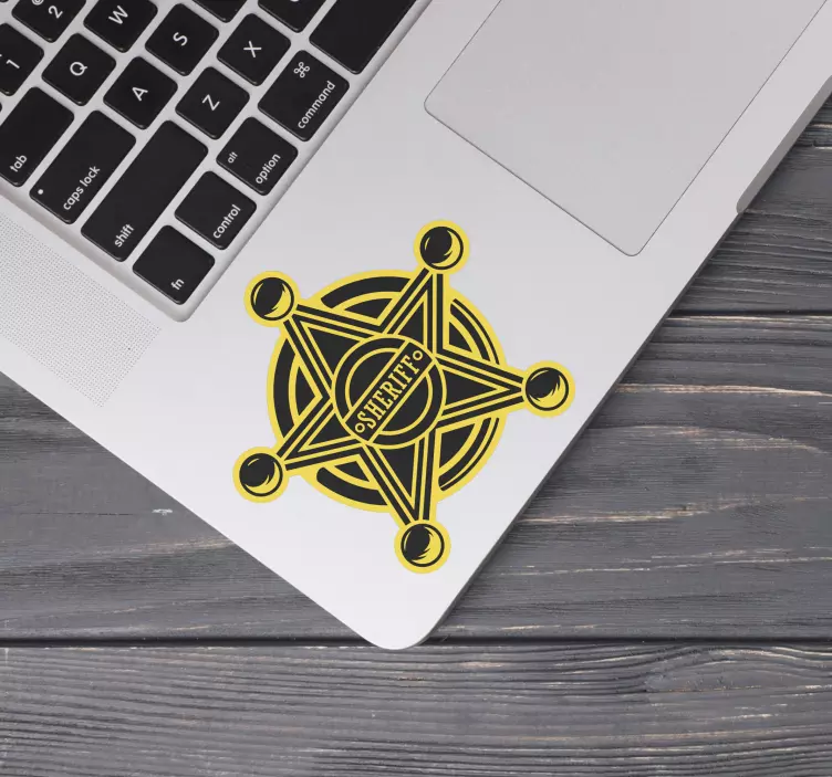 Laptop aufkleber sheriff stern abzeichen - TenStickers