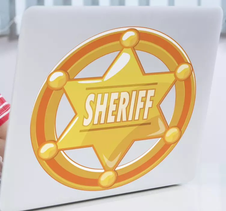 Laptop Aufkleber sheriff-stern-insignien - TenStickers