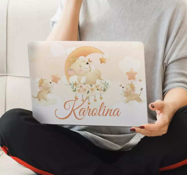 Laptop Aufkleber skurrile tierszene - TenStickers